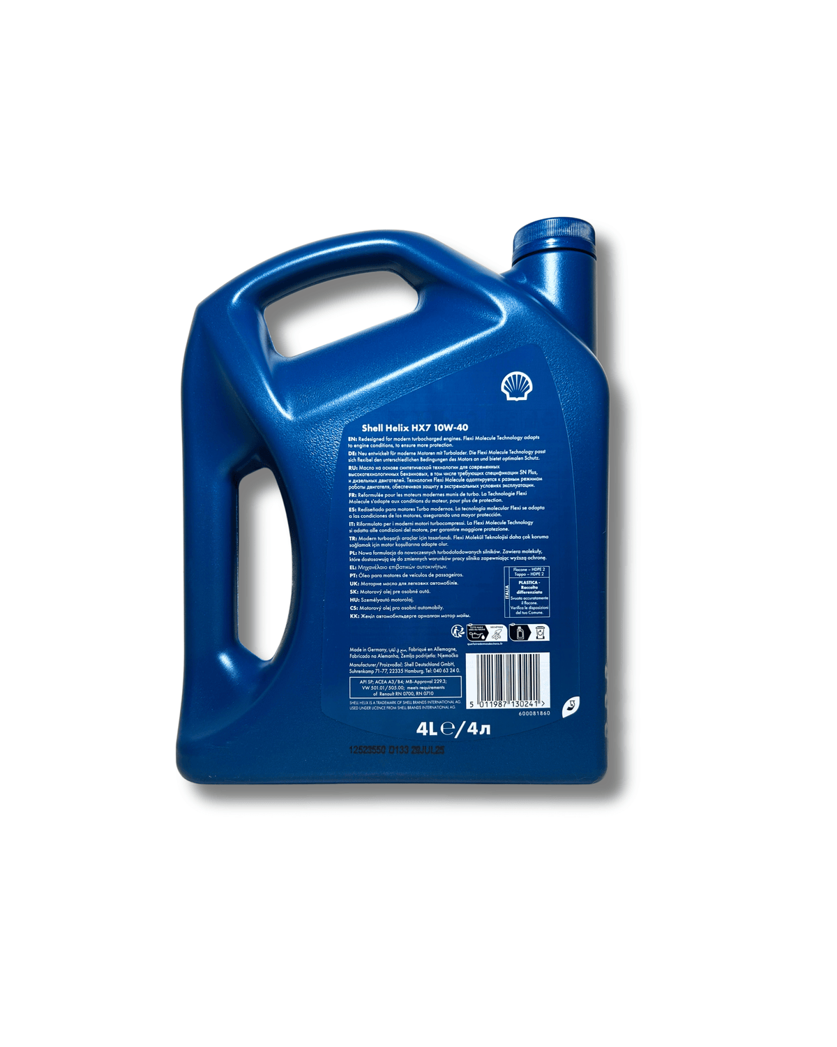 Aceite de Motor Shell Helix HX7 10W-40 — 4 litros