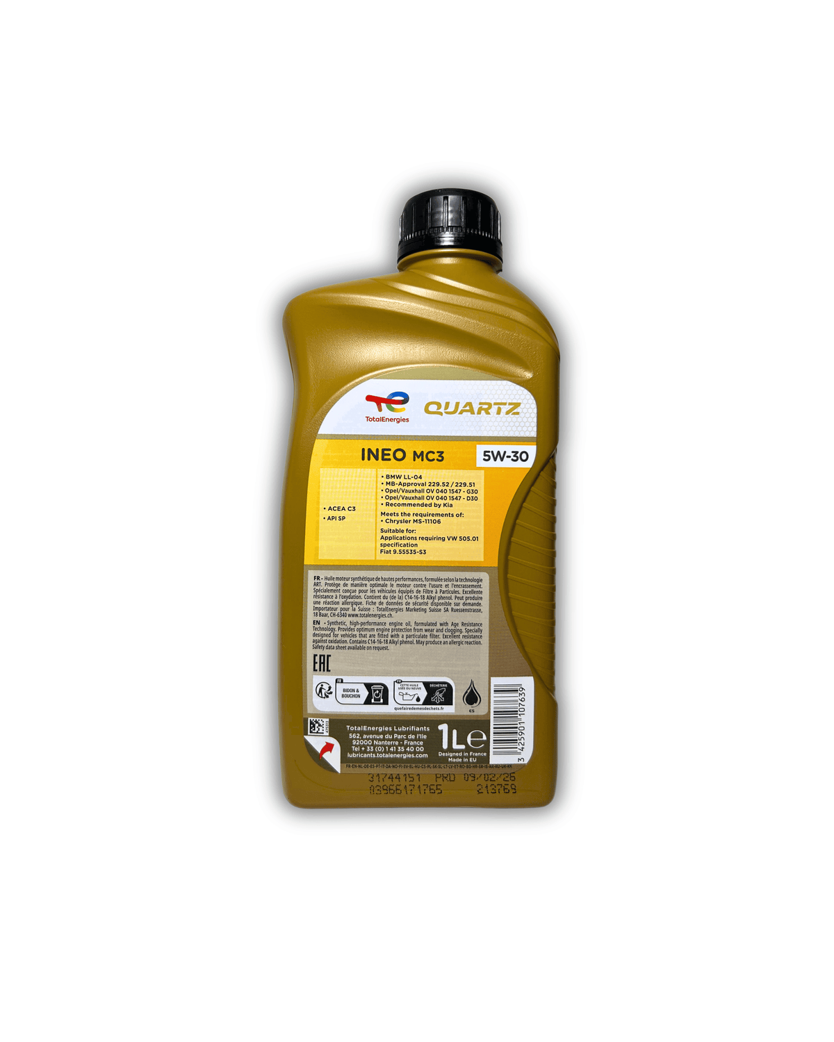 Aceite de Motor Total Quartz INEO MC3 5W-30 — 1 litro