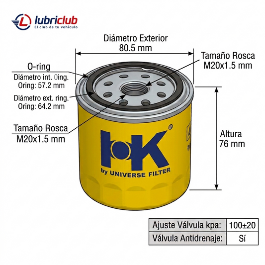 Filtro de Aceite W 811/80